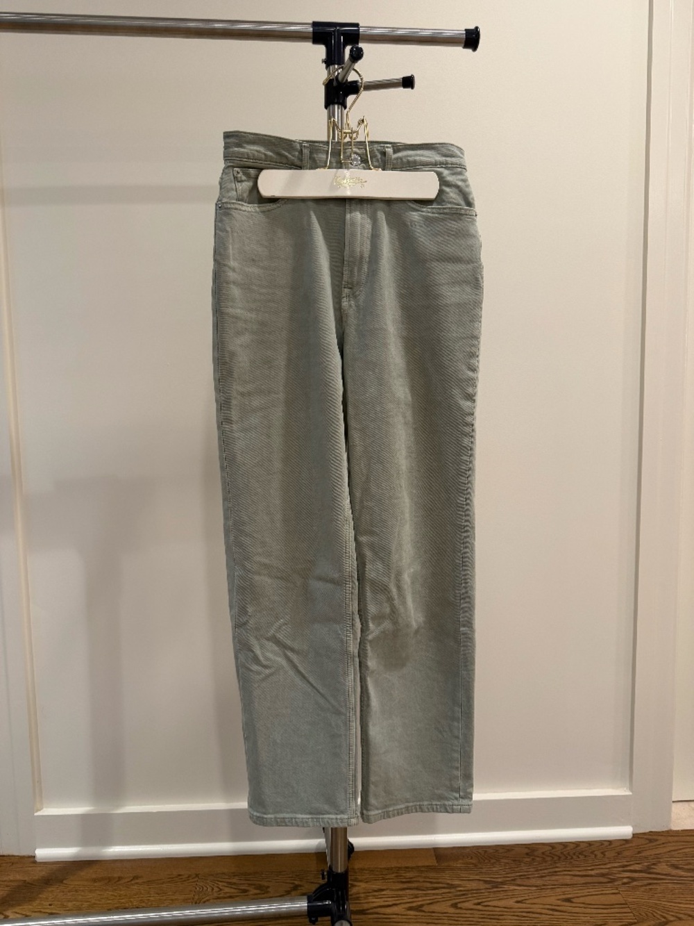 Sage Green Denim Everlane Pants (27 Tall)